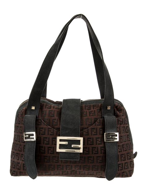 Fendi Brown Zucchino Shoulder Bag — The Posh Collective